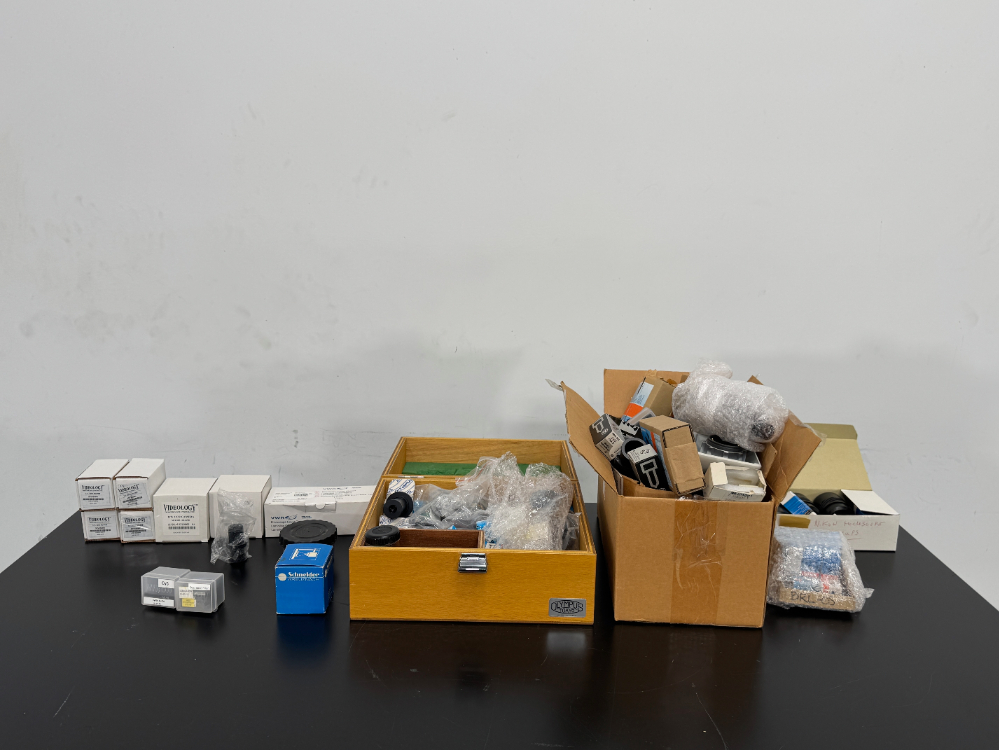 Image of Lot Of Microscope Objectives and Parts